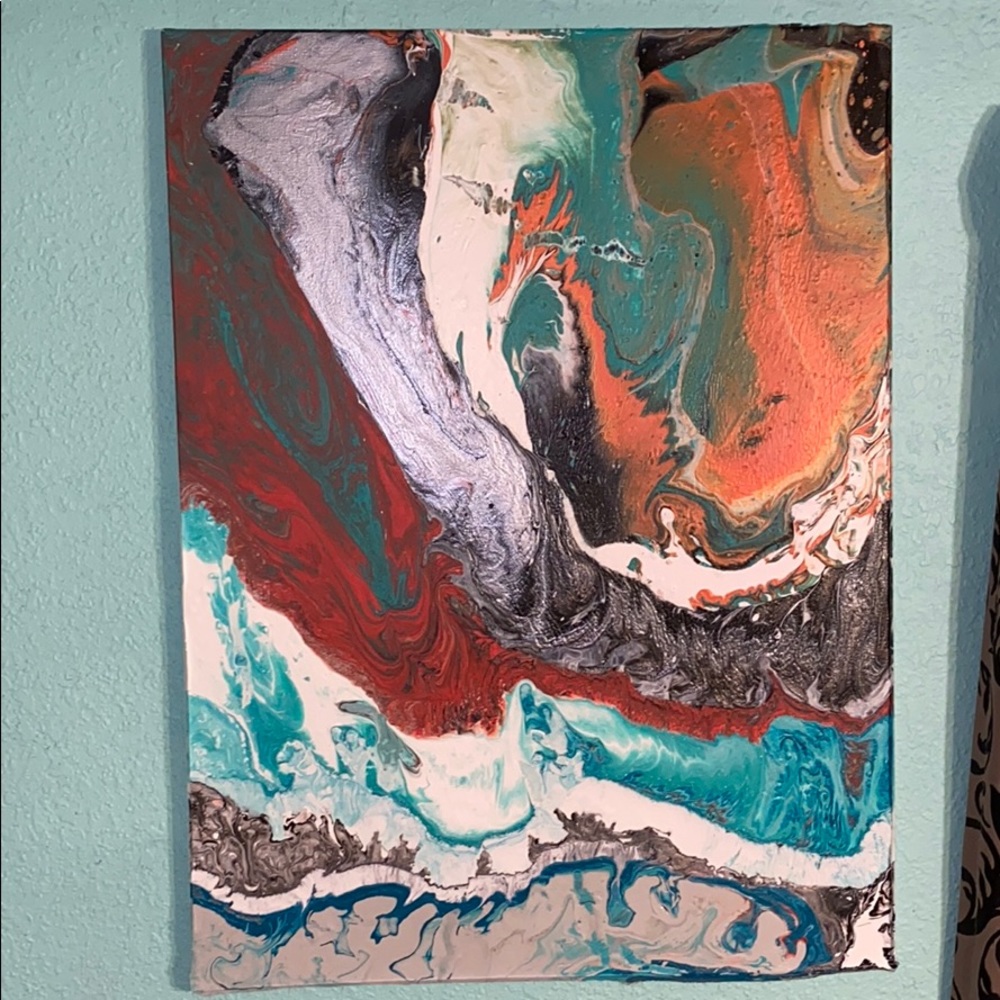 Abstract Acrylic Pour Canvas